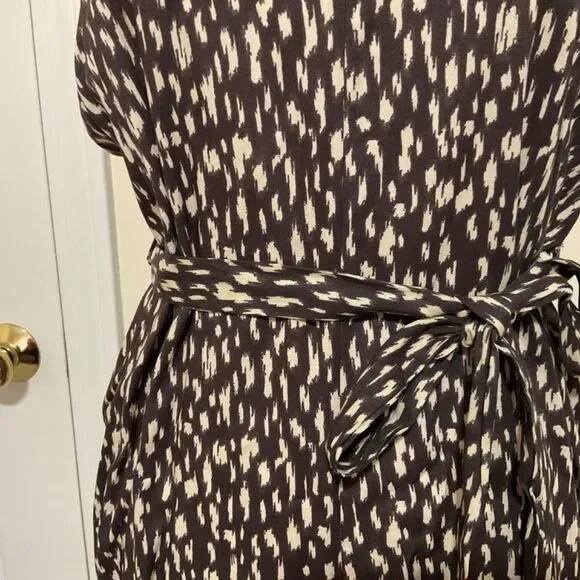 Salty Lemon small animal print spaghetti straps belted wide leg jumpsuit - Picture 5 of 8